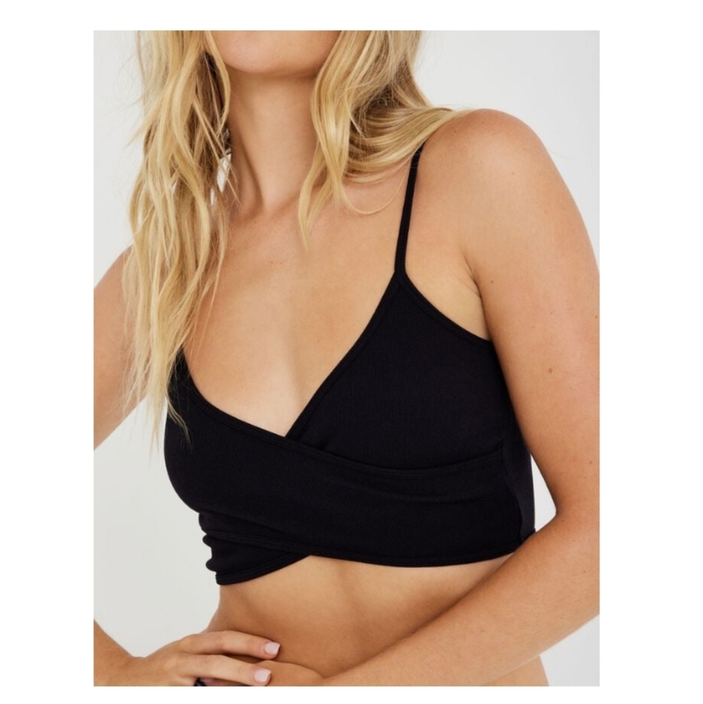NWT Micro Wrap Cami Crop Top